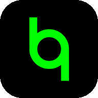 ios app icon, green mark on black